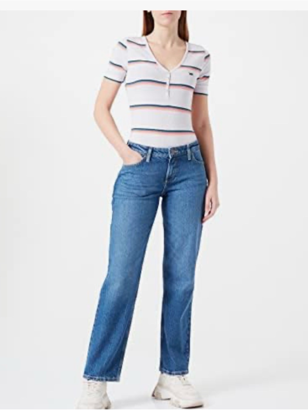 Lee Low Rise Jane Straight Leg New With Tags Blue Speed Color 31x33 — image 2 of 6
